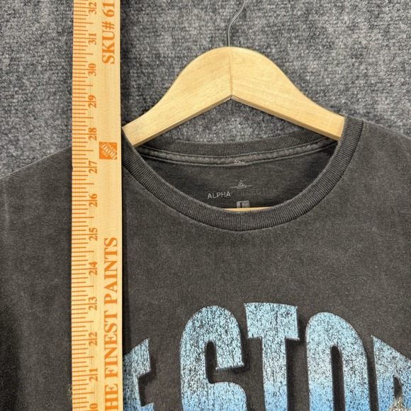 Vintage Alpha Mens T Shirt Large Black Racing Car Graphic‎ The Storm Y2K - Picture 4 of 6